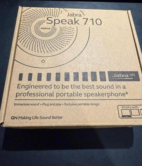 Jabra Speak 710 – draadloze speakerphone in topstaat + doos, Computers en Software, Pc speakers, Zo goed als nieuw, Ophalen of Verzenden