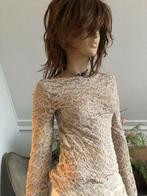 Zara kanten top Longsleeve nude S, Kleding | Dames, Tops, Verzenden, Zo goed als nieuw, Lange mouw, Maat 36 (S)