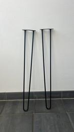 2x - Duraline Meubelpoot Hairpin-poot Staal 72cm Mat Zwart, Ophalen, Zo goed als nieuw, 50 tot 100 cm