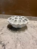 Des pots lotus vaas, wit keramiek, 18 cm doorsnee, Huis en Inrichting, Woonaccessoires | Vazen, Ophalen, Wit, Aardewerk of Porselein