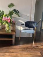Designstoel Jolien Goud/Blauw, Huis en Inrichting, Stoelen, Ophalen of Verzenden, Nieuw, Blauw, Eén