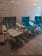 Te koop! 3×kampeerstoel beschikbaar in grijskleur., Ophalen, Zo goed als nieuw, Campingstoel