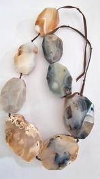 Forse ketting met ruwe agaat., Sieraden, Tassen en Uiterlijk, Kettingen, Ophalen of Verzenden, Zo goed als nieuw