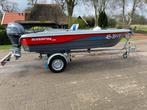 Riverfox 420 30pk Yamaha en trailer, Watersport en Boten, Vis- en Consoleboten, Benzine, Buitenboordmotor, Ophalen of Verzenden