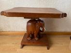 Bijzettafeltje olifant, Minder dan 55 cm, Gebruikt, Rechthoekig, Hout