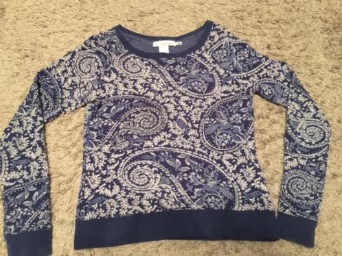 H&M indigo blauwe paisley trui sweater sweattrui maat S, Kleding | Dames, Truien en Vesten, Nieuw, Maat 36 (S), Blauw, Ophalen of Verzenden