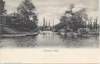 Delft (Z.H.) Aschvest, Stadsgezicht vanaf het water, ca.1900, Verzenden, Voor 1920, Ongelopen, Zuid-Holland
