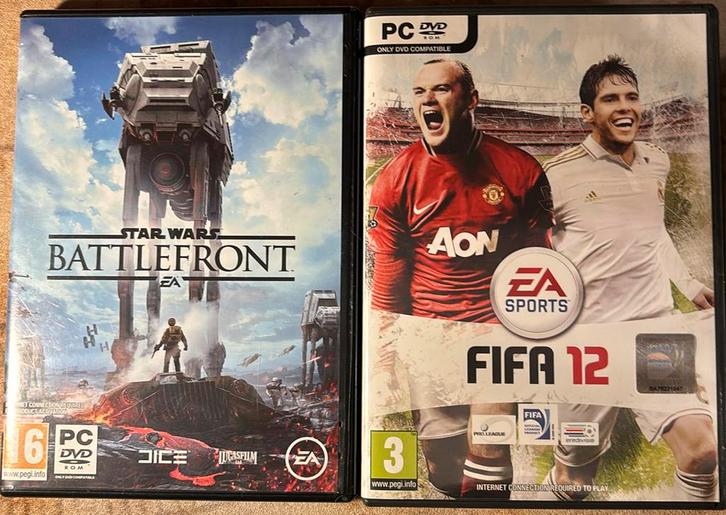 Fifa en Battlefront pc, Spelcomputers en Games, Games | Pc, Zo goed als nieuw, Overige genres, 1 speler, Vanaf 16 jaar, Online