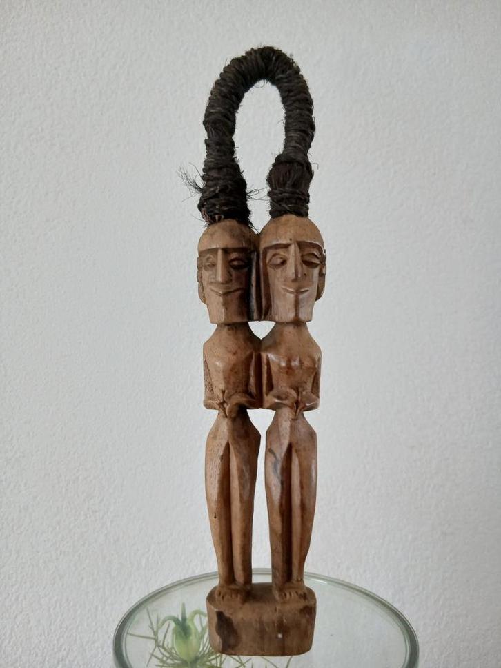 Batak Sumatra Indonesisch houten beeld man vrouw, Antiek en Kunst, Kunst | Niet-Westerse kunst, Ophalen of Verzenden