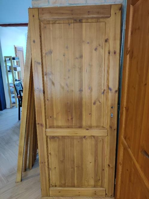 Massieve binnendeur (grenen) met slot, Doe-het-zelf en Verbouw, Deuren en Horren, Nieuw, Binnendeur, Minder dan 200 cm, 80 tot 100 cm