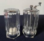 Pepermolen en zoutset van acryl., Ophalen of Verzenden, Zo goed als nieuw