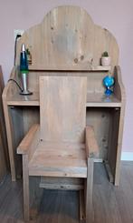 Steigerhouten make-up tafel inclusief stoel, Kinderen en Baby's, Kinderkamer | Tafels en Stoelen, Ophalen, Zo goed als nieuw, Tafel(s) en Stoel(en)