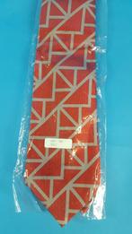 Vintage stropdas van PTT Post, rood envelop, nieuw! 5A2, Gedragen, Ophalen of Verzenden, Rood