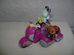 3 del petshop motot met zijspan met hond en slak, Ophalen of Verzenden, Zo goed als nieuw