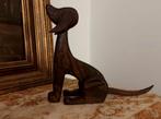 Prachtige! oude houten sculptuur: teckel - dachshund, Ophalen of Verzenden