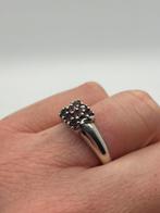 B933 Prachtige zilveren ring roze saffier maat 19, Ophalen of Verzenden, X, Met edelsteen, Dame