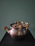 Antieke koperen/messing ketel met leeuwenkop en drakenkop, Ophalen of Verzenden