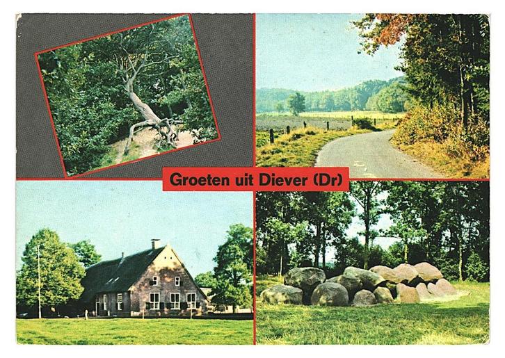 34727 Diever Drenthe Hunnebed Nette oude kaart Onbeschreven, Verzamelen, Ansichtkaarten | Nederland, Ongelopen, Drenthe, 1960 tot 1980