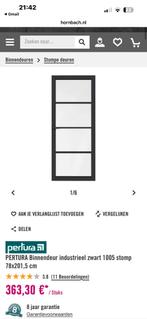 Te koop: 2 nieuwe Pertura deuren,zwart (originele verpakking, Ophalen, Binnendeur, Nieuw, Glas