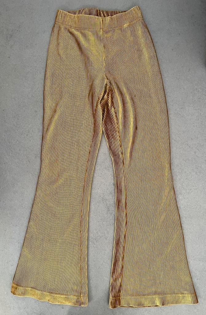 Sissy-boy flared broek goud mt S, Kleding | Dames, Broeken en Pantalons, Zo goed als nieuw, Maat 36 (S), Overige kleuren, Lang