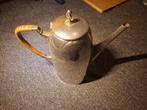 Vintage Zilveren Koffiekan met Riet Handvat, Antiek en Kunst, Ophalen of Verzenden