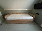 Steigerhouten bed 200x90cm, 90 cm, Ophalen of Verzenden, Eenpersoons, Bruin