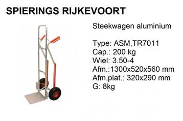 Steekwagen aluminium 200 kg Spierings Rijkevoort beschikbaar voor biedingen