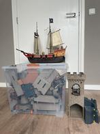 Playmobil kasteel en piratenschip, Complete set, Gebruikt, Ophalen
