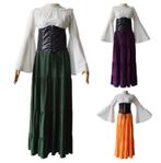 Lange renaissance jurk middeleeuwse kleding dames vrouwen, Kleding | Dames, Carnavalskleding en Feestkleding, Verzenden, Nieuw