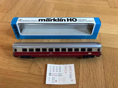 Te koop: Marklin 4224 TEE IC-Grossraumwagen der DB in OVP., Hobby en Vrije tijd, Modeltreinen | H0, Zo goed als nieuw, Wagon, Wisselstroom