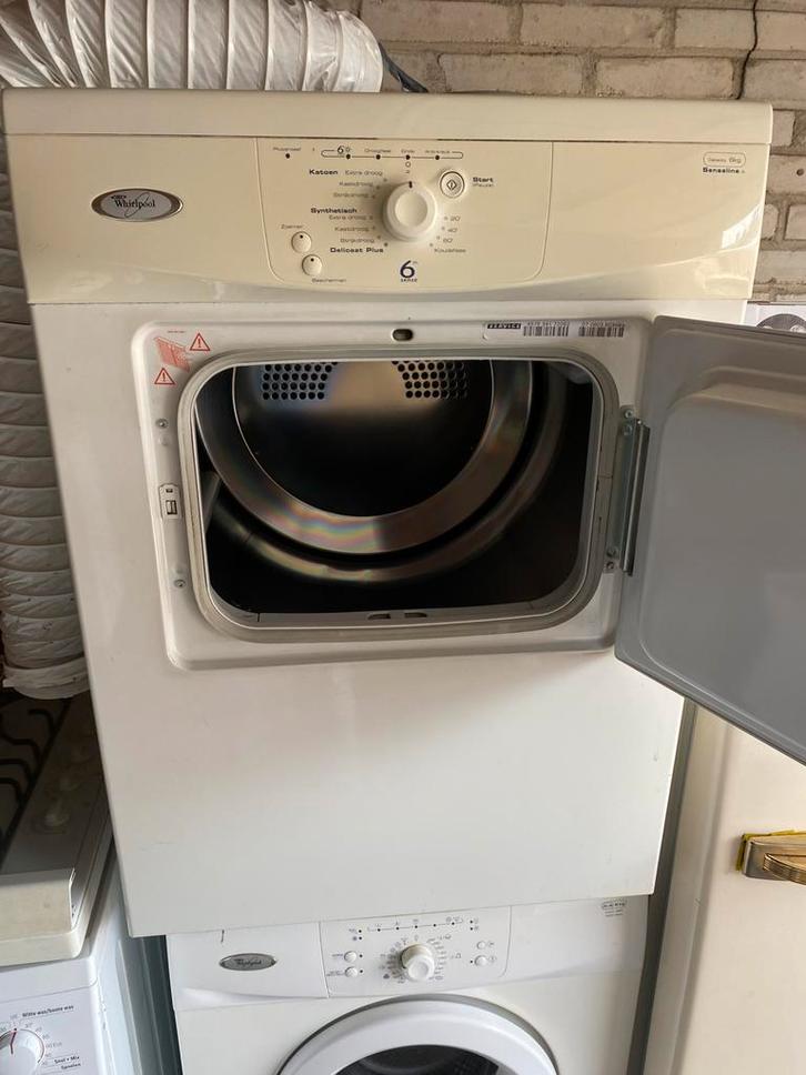 Wasdroger van Whirlpool, Witgoed en Apparatuur, Wasdrogers, Gebruikt, Luchtafvoer, Voorlader, 6 tot 8 kg, 85 tot 90 cm, Ophalen of Verzenden