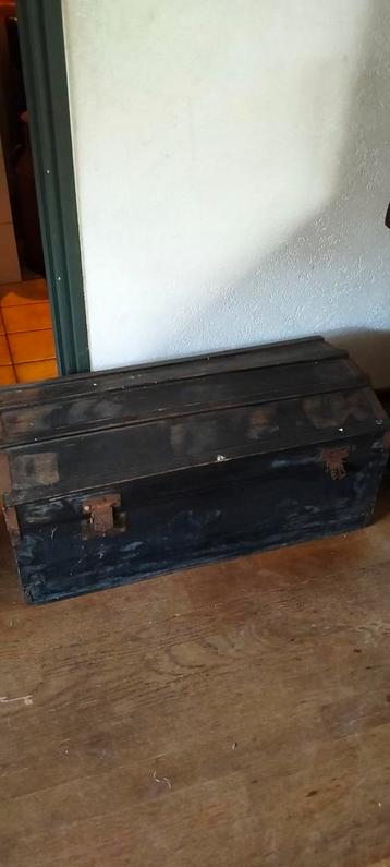 Grote houten kist speelkist dekenkist scheepskist brocante beschikbaar voor biedingen