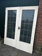 Set glas in lood deuren 161,5x201cm met bakeliet beslag, Doe-het-zelf en Verbouw, Glas en Ramen, Ophalen, Gebruikt, Glas in lood