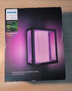 Philips Hue Impress Wandlamp zwart breed white and color am, Minder dan 50 watt, Wandlamp, Ophalen of Verzenden, Netvoeding