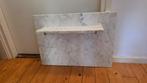 wit marmeren planchet, Gebruikt, Minder dan 100 cm, Wasbak of Wastafel, 25 tot 50 cm