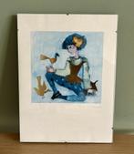 Ingelijste print Rosina Wachtmeister - Dreaming girl, Ophalen of Verzenden, Minder dan 50 cm, Print, Minder dan 50 cm