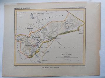 61 / Gemeente Vlodrop Limburg Litho uit 1866 door J. Kuyper beschikbaar voor biedingen