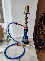 Traditionele waterpijp, shisha, hookah, galion metaal/blauw, Ophalen of Verzenden, Zo goed als nieuw, (Water)pijp
