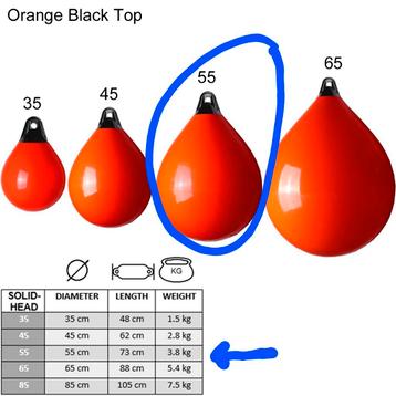 Nieuwe KOGELFENDER 55 cm, oranje met zwarte kop beschikbaar voor biedingen