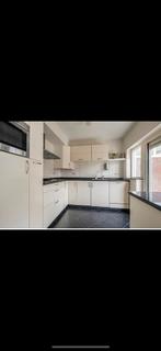 Keuken met oven en koelkast, Gebruikt, Wit, Hoekkeuken, Ophalen of Verzenden