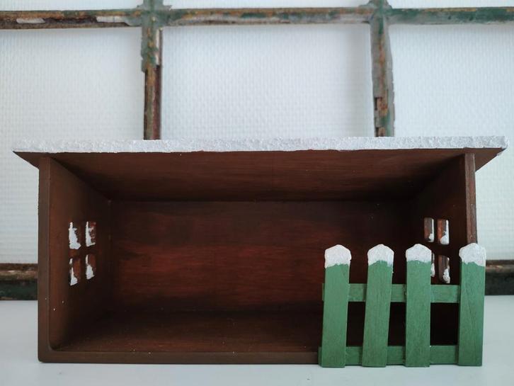 Nostalgisch kerststalletje, Antiek en Kunst, Curiosa en Brocante, Ophalen of Verzenden