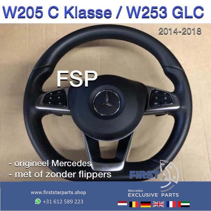 W205 C Klasse W253 GLC AMG Stuur + airbag Mercedes 2014-2019, Auto-onderdelen, Besturing, Mercedes-Benz, Gebruikt, Ophalen of Verzenden