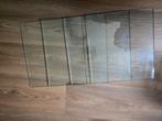 4 glasplaten kast (36,5 x 33,5) + houdertjes, Huis en Inrichting, Kasten | Overige, Ophalen of Verzenden, Zo goed als nieuw
