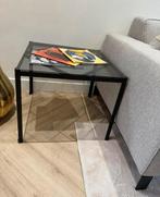 Rookglas tafel, Ophalen of Verzenden, 75 cm of meer, Rechthoekig, Glas