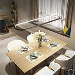 Moderne eettafel hanglamp led dimbaar zwart 70cm, Kunststof, JAcek, Nieuw, Ophalen of Verzenden