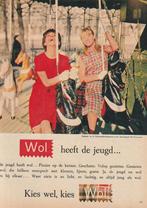 Retro reclame 1961 Wol Secretariaat wol de draaimolen kermis, Verzamelen, Retro, Verzenden, Overige typen