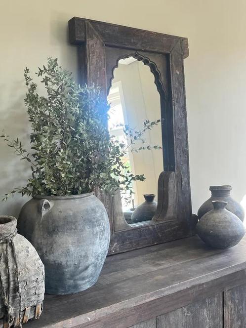Spiegel uit India, mooi in Hoffz, aura Peeperkorn interieur, Huis en Inrichting, Woonaccessoires | Spiegels, Nieuw, 50 tot 75 cm