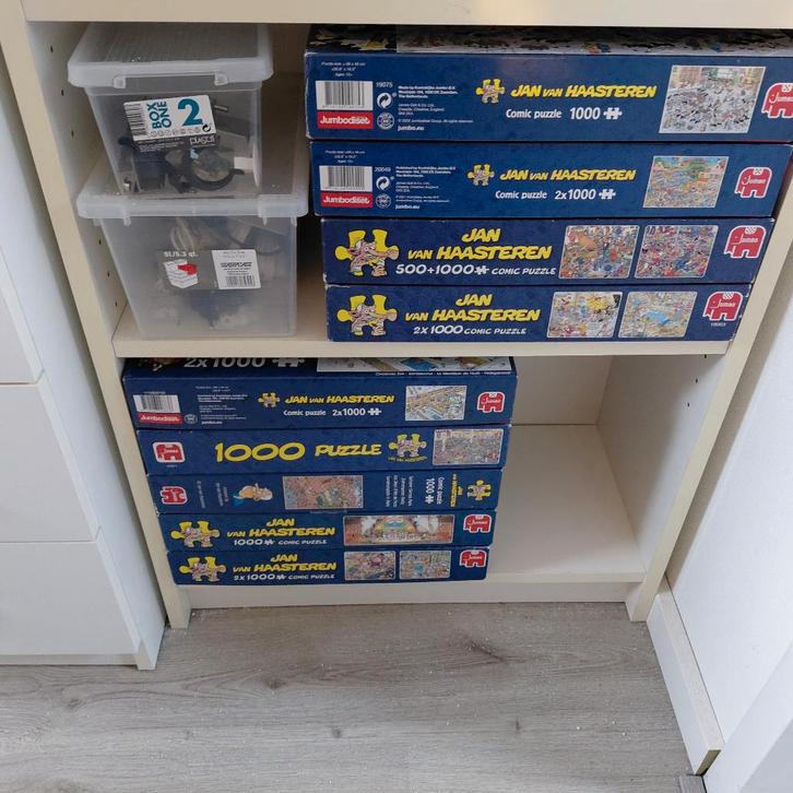 Puzzels Jan van Haasteren, Hobby en Vrije tijd, Denksport en Puzzels, Gebruikt, 500 t/m 1500 stukjes, Ophalen