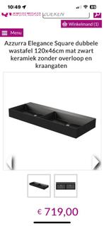 Wastafel zwart 120 x 46 cm Q1Sanitair, Huis en Inrichting, Ophalen, Nieuw