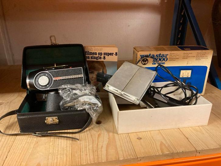 Vintage Camera en Lamp Set, Audio, Tv en Foto, Videocamera's Analoog, Camera, 8mm, Ophalen of Verzenden
